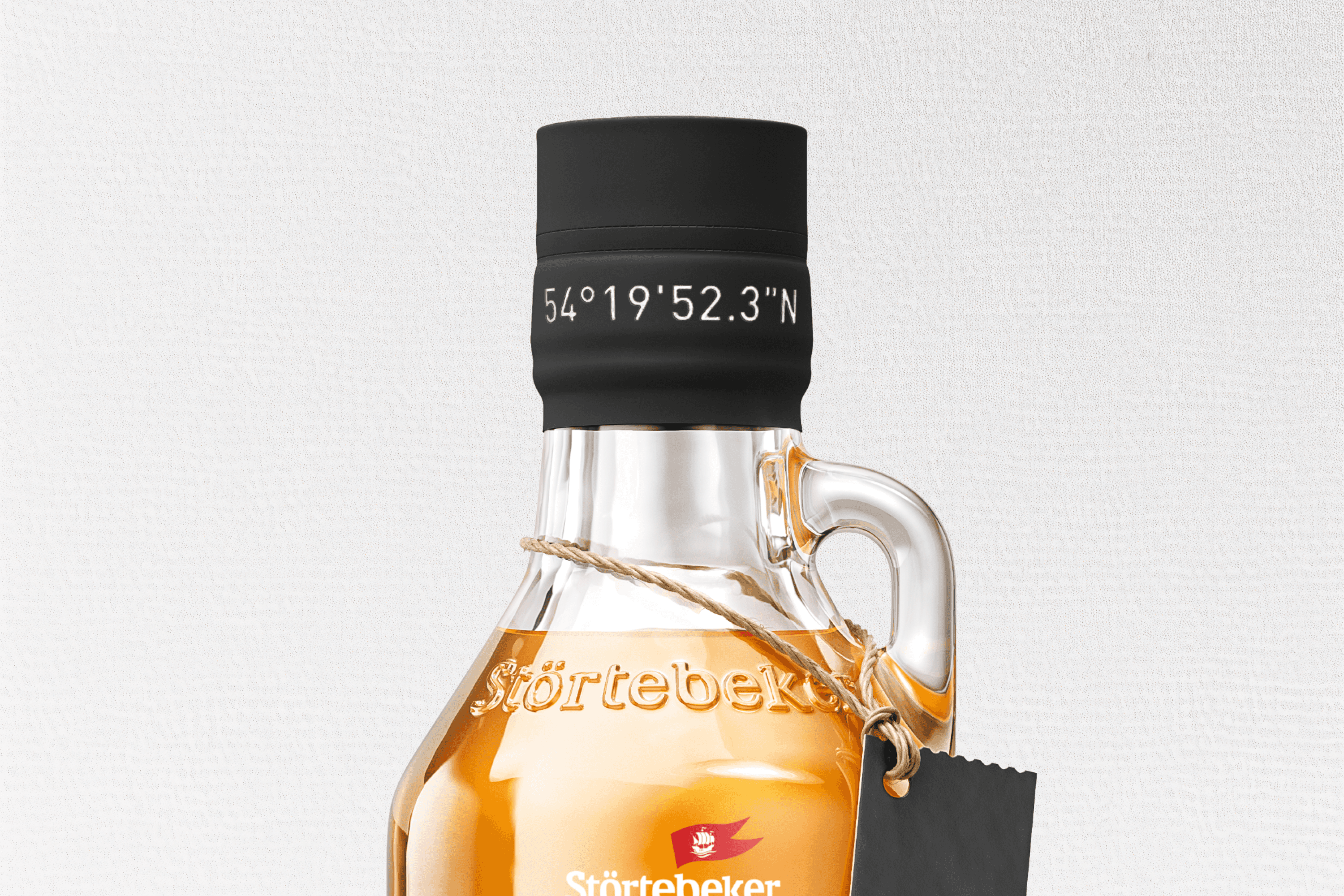 Bottle with coordinates 54°19'52.3"N