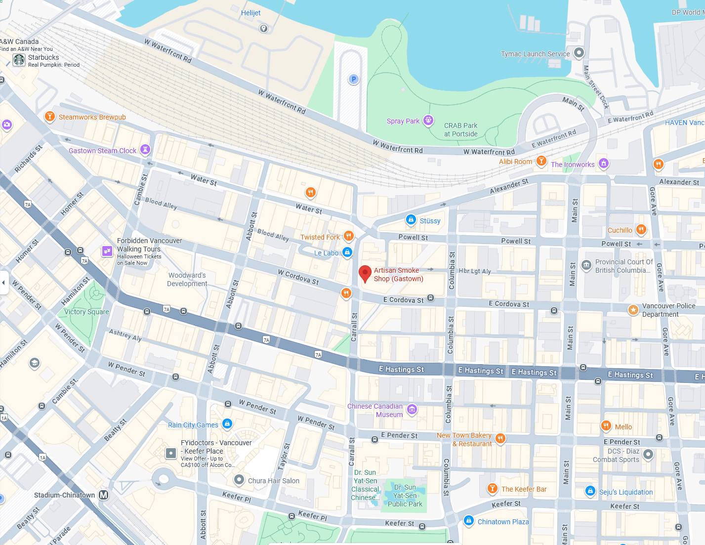 Artisan (Gastown) map pin