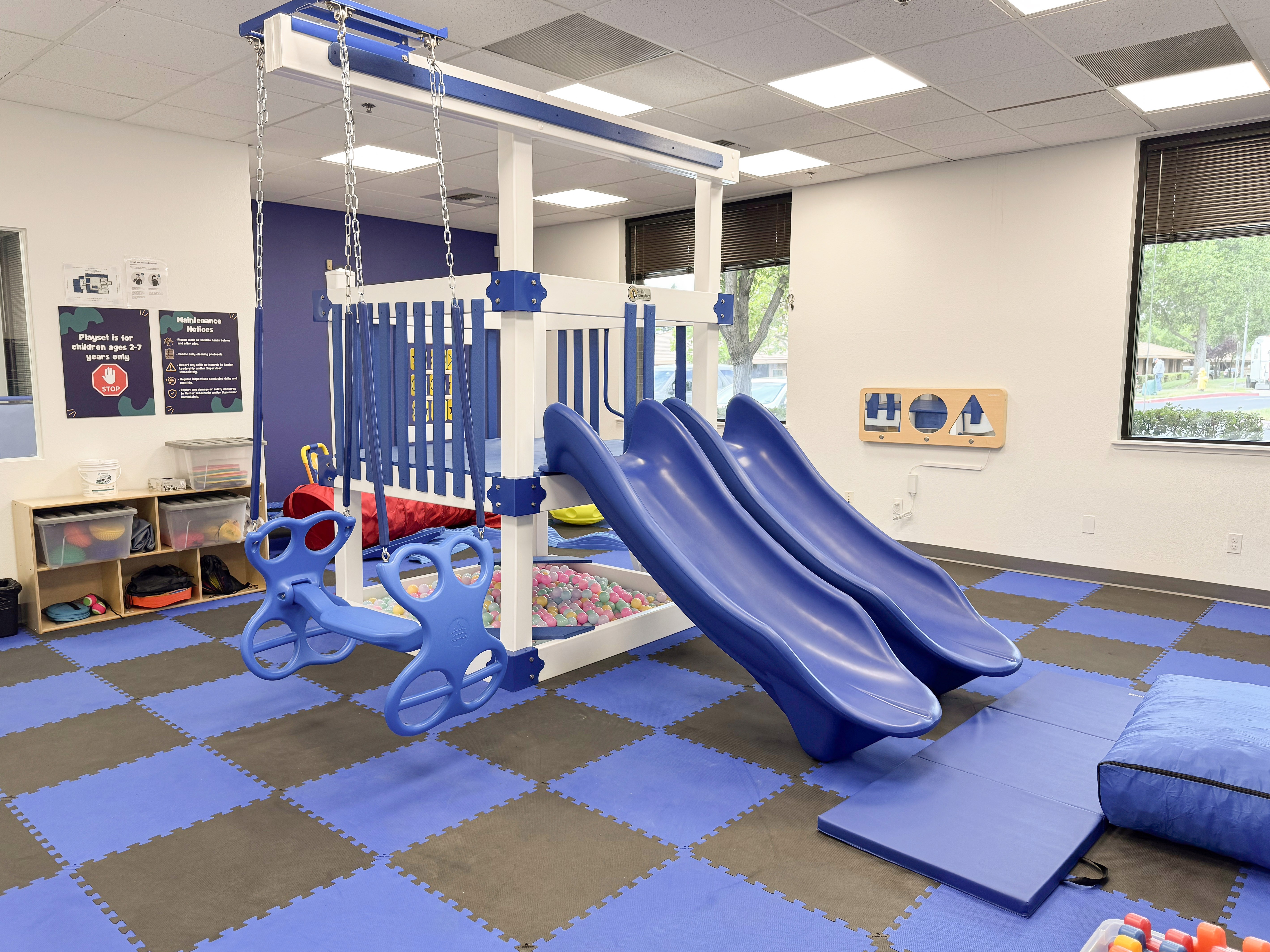 Therapy room at Intercare Therapy's Roseville ABA center on Professional Drive, where BCBA-supervised sessions serve Placer County families