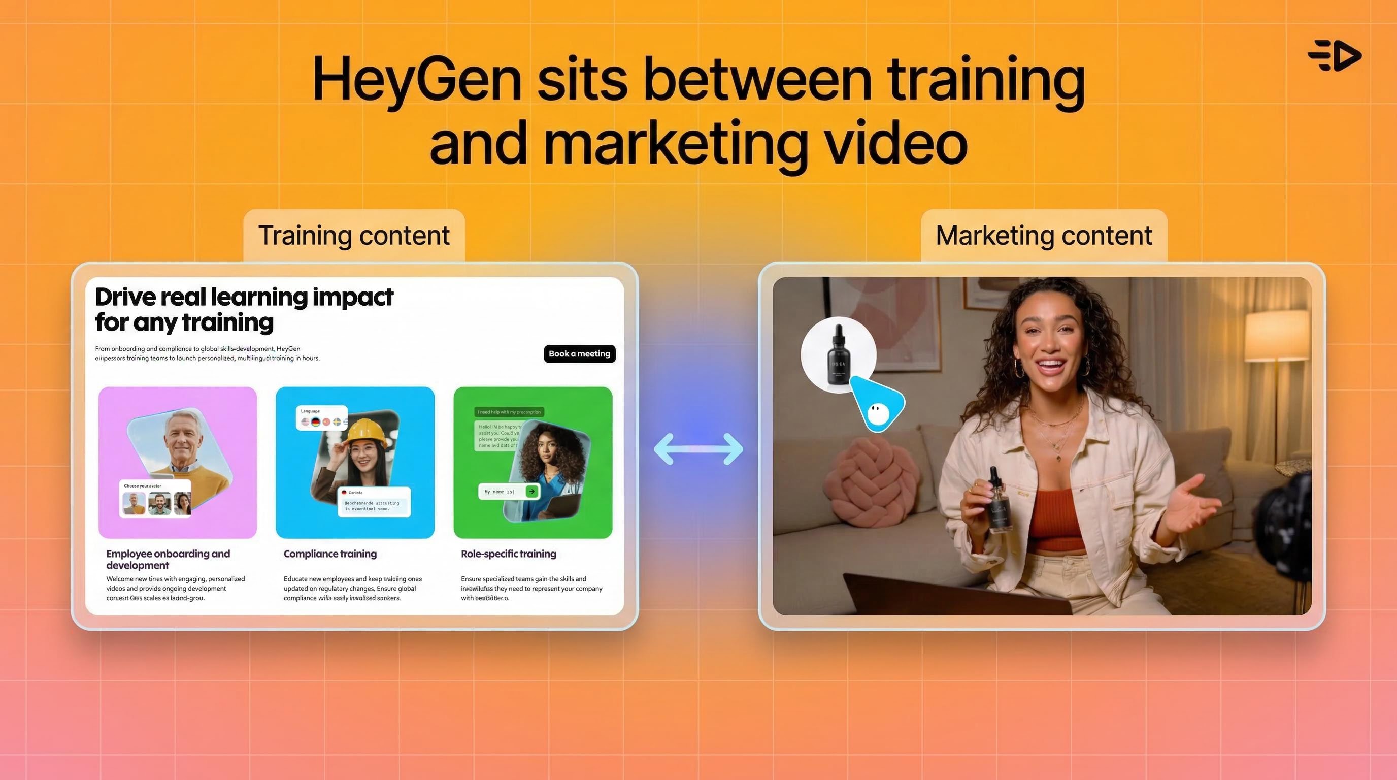 HeyGen training and marketing content