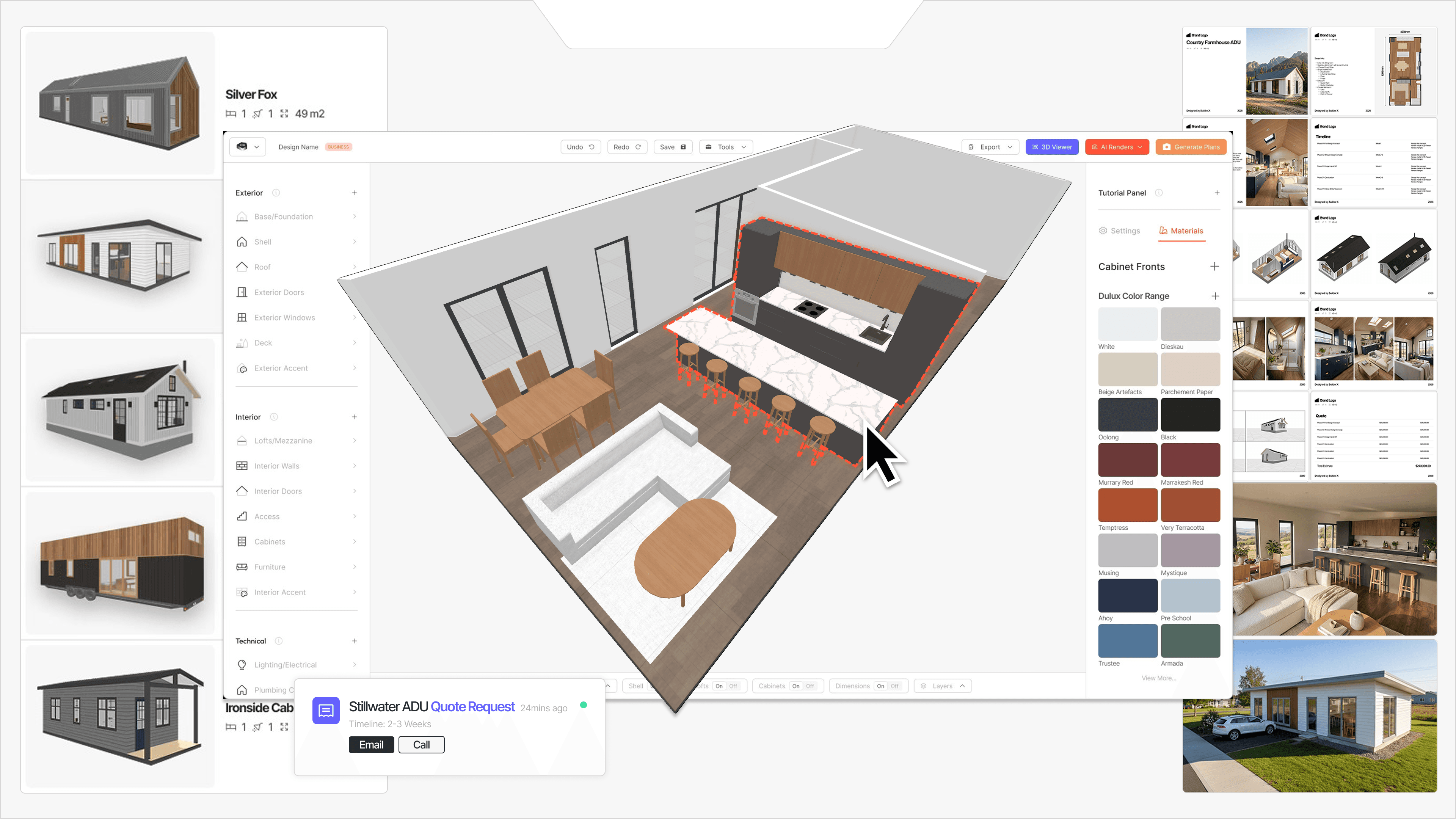 Tiny Easy Visual Sales, Design & Proposal Software for Small Homes