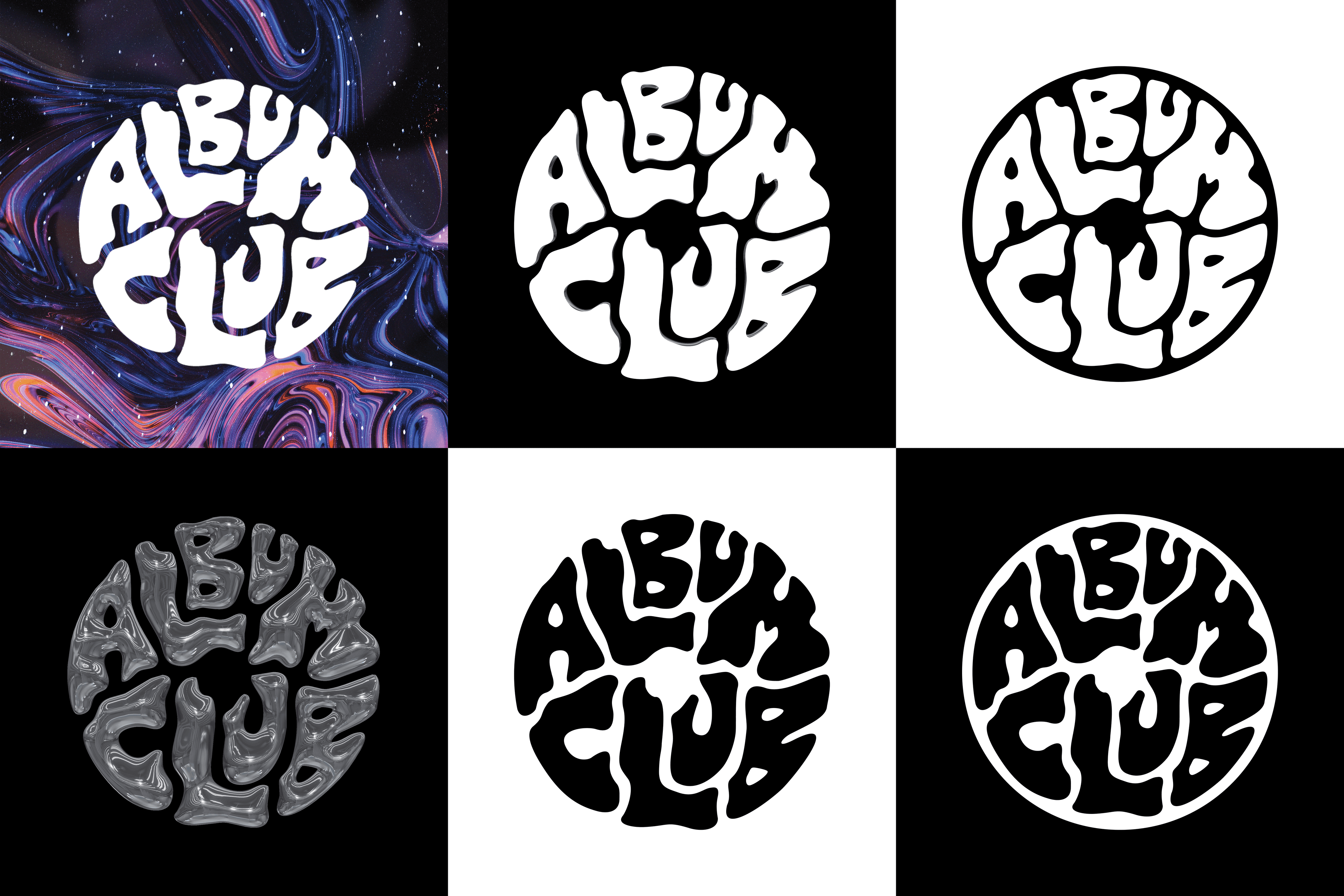 Album Club Logo treatments