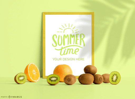 summer poster mockup