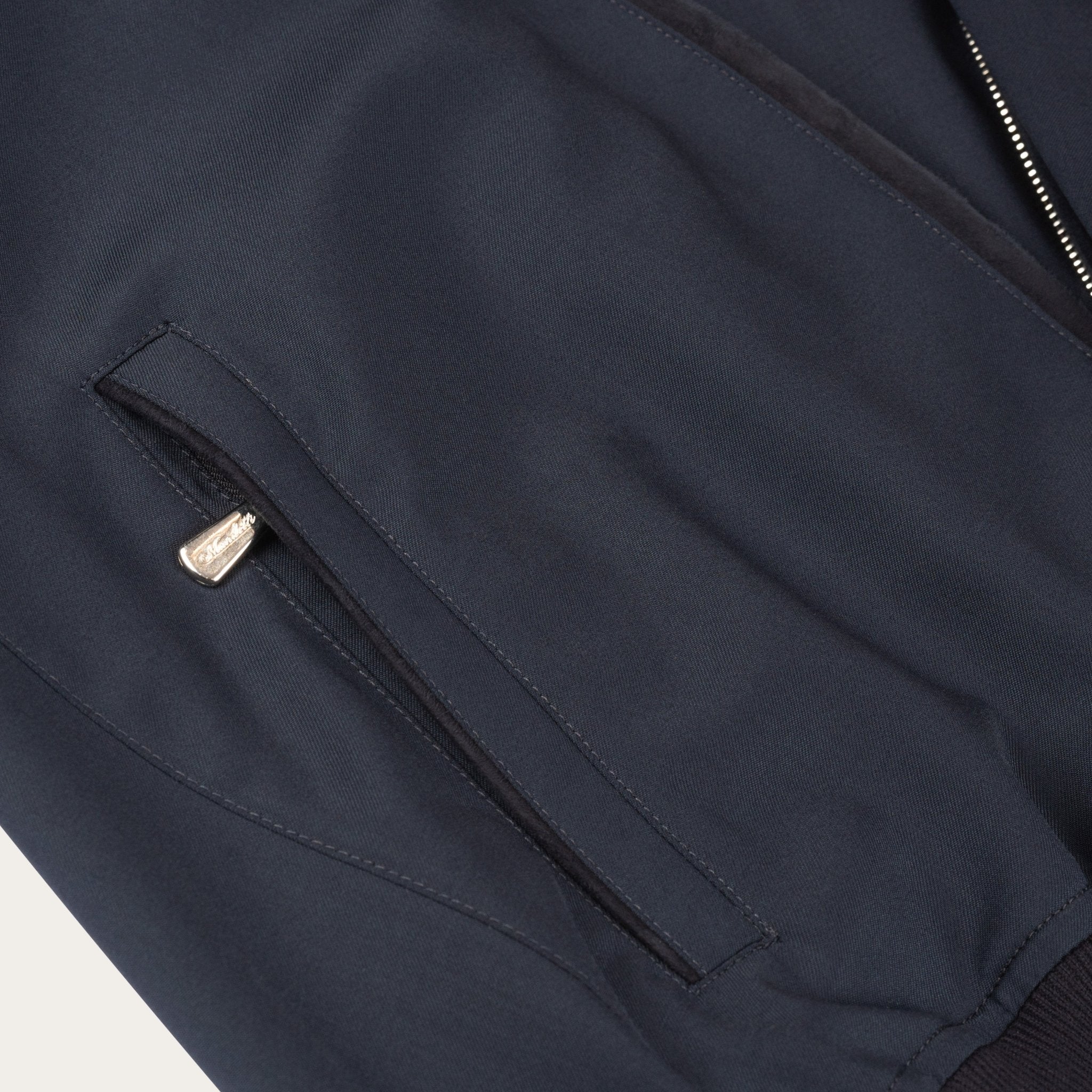 Light Wool Bomber Jacket - Mandelli UK