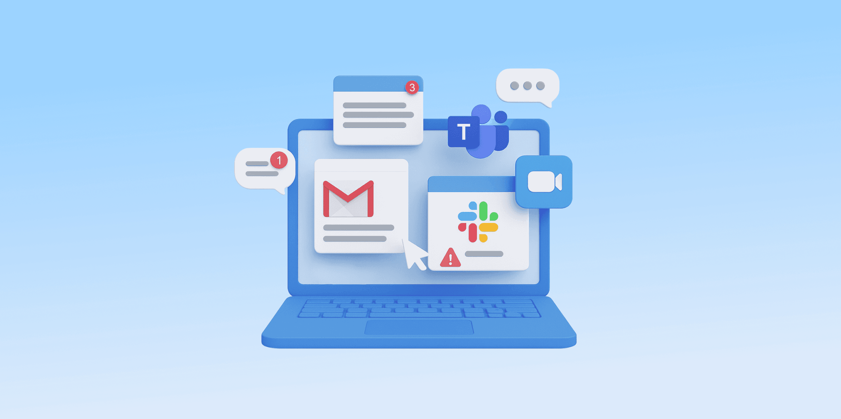 Laptop showing various digital communication apps - Scroll-Stopping Hooks