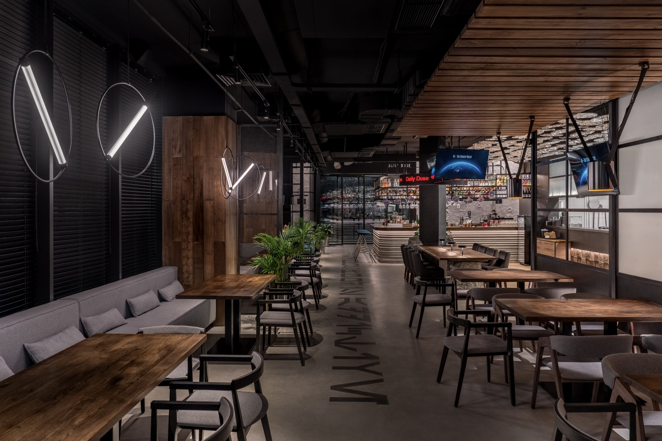 Green glass-metallic background with statistic cards