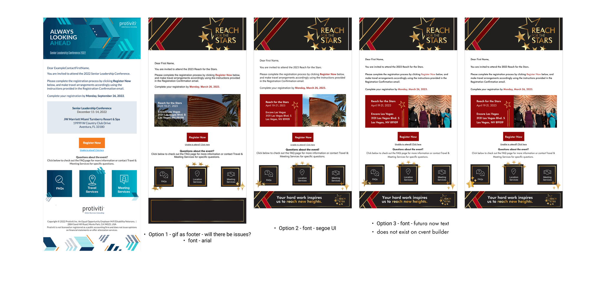 Email design round 1