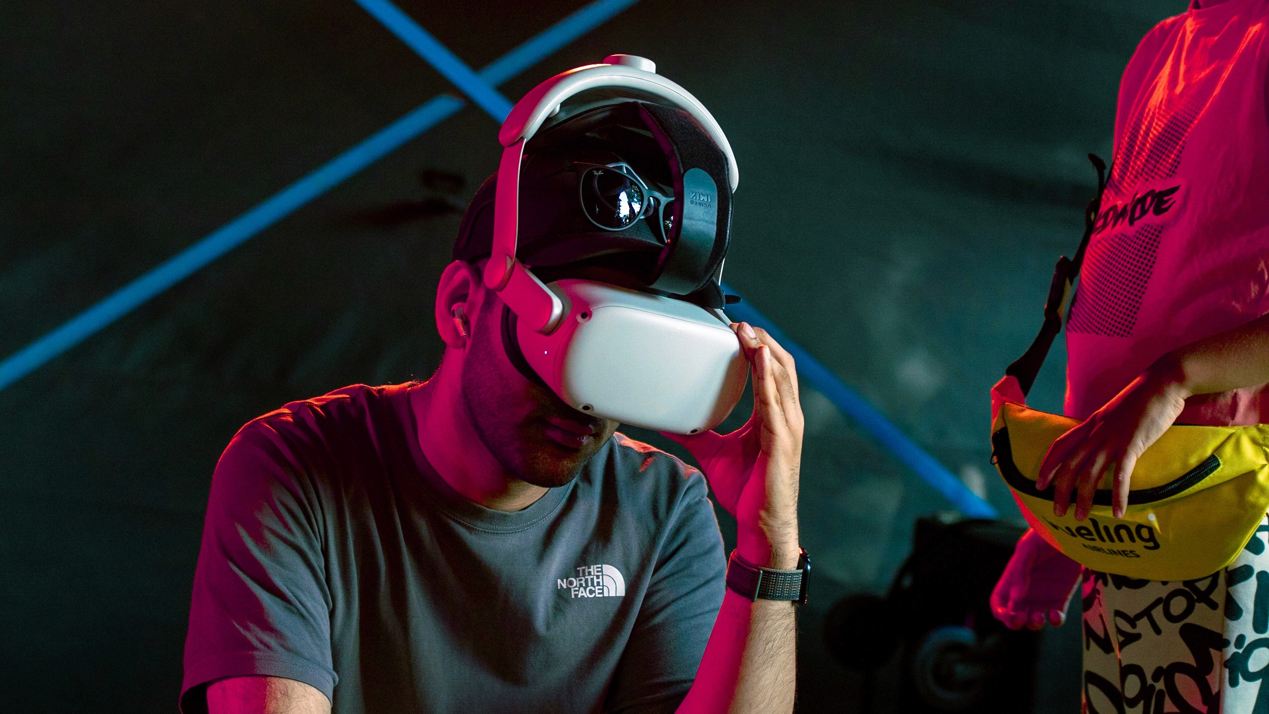 Participant using VR