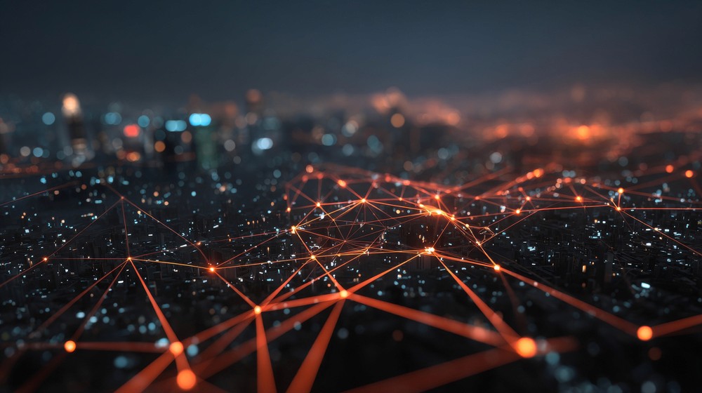 Red digital warning symbol glowing on a circuit board interface, representing active ransomware exploitation of the VMware ESXi CVE 2025 22225 vulnerability and hypervisor compromise.