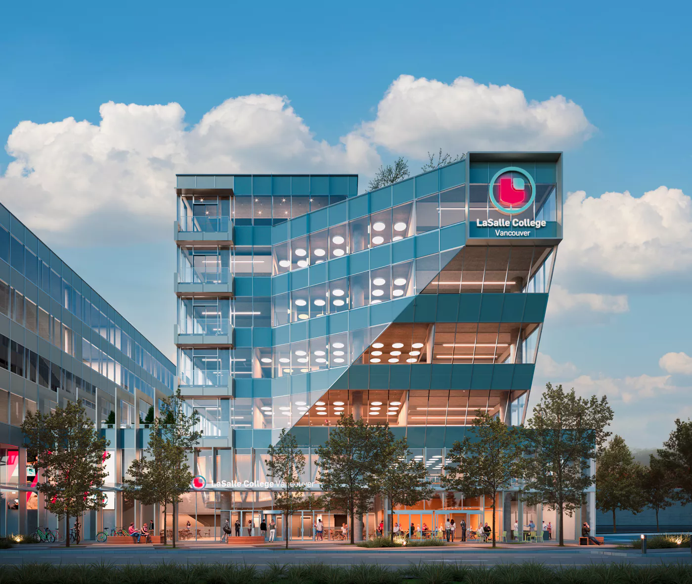 white university during daytime