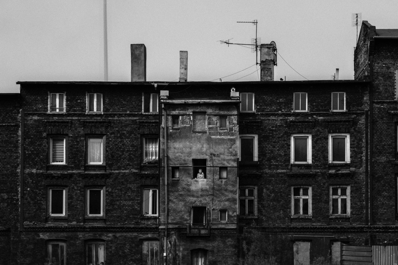 Gritty street photography showcasing the industrial atmosphere of a Silesian district.