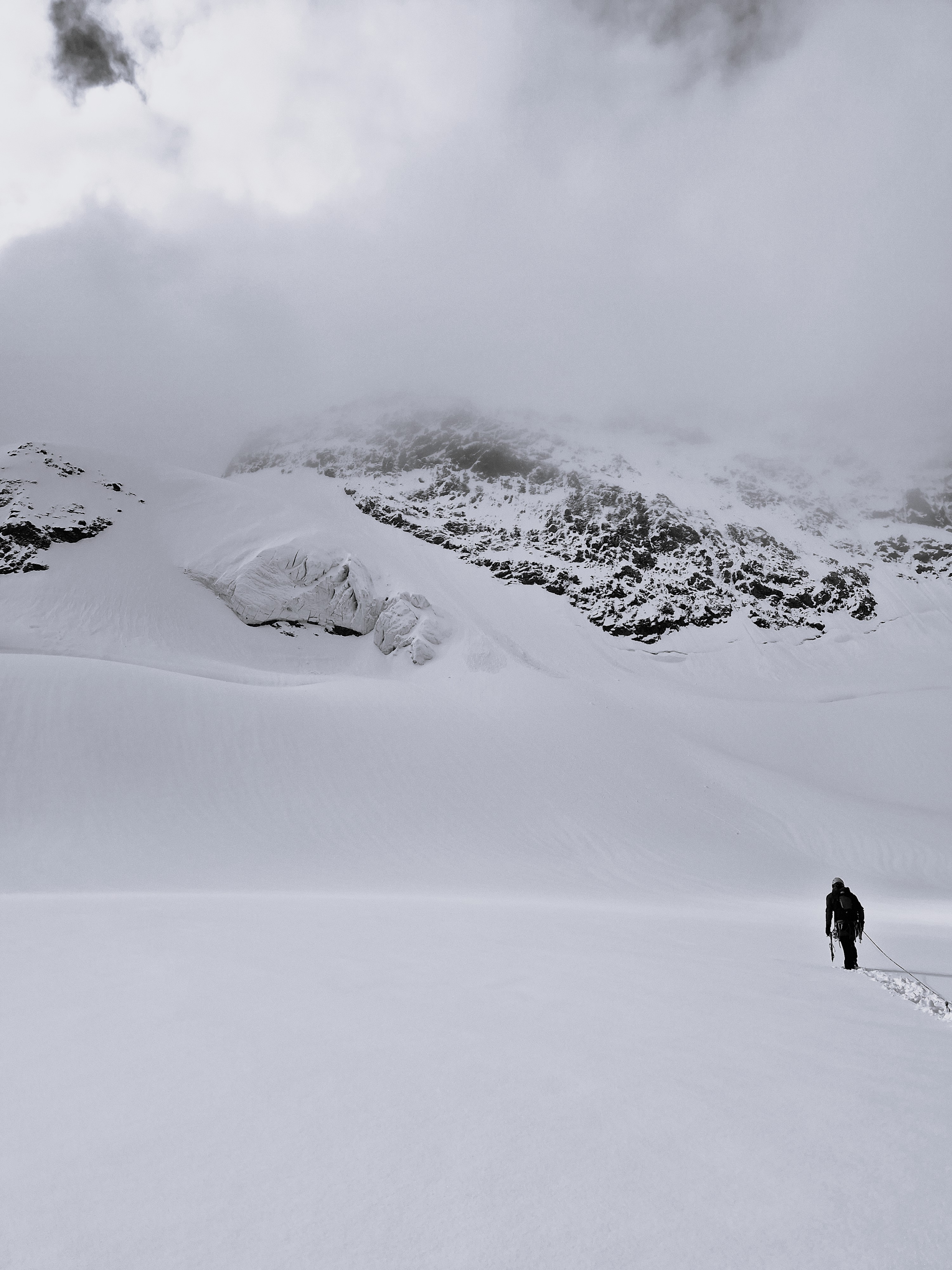 man standing behind flat screen computer monitor