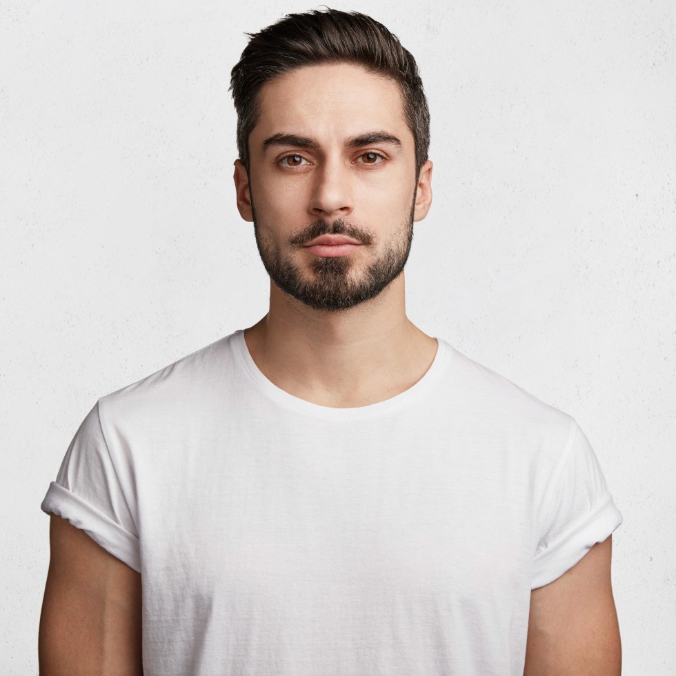 A portrait of a man facing the camera