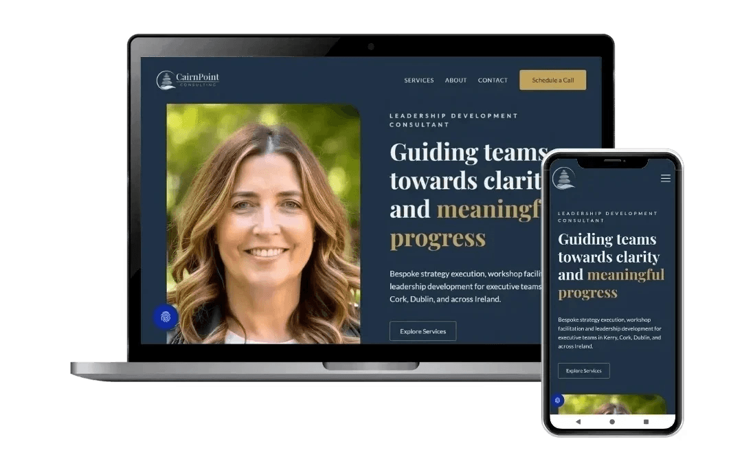 Responsive website design for CairnPoint Consulting corporate brand