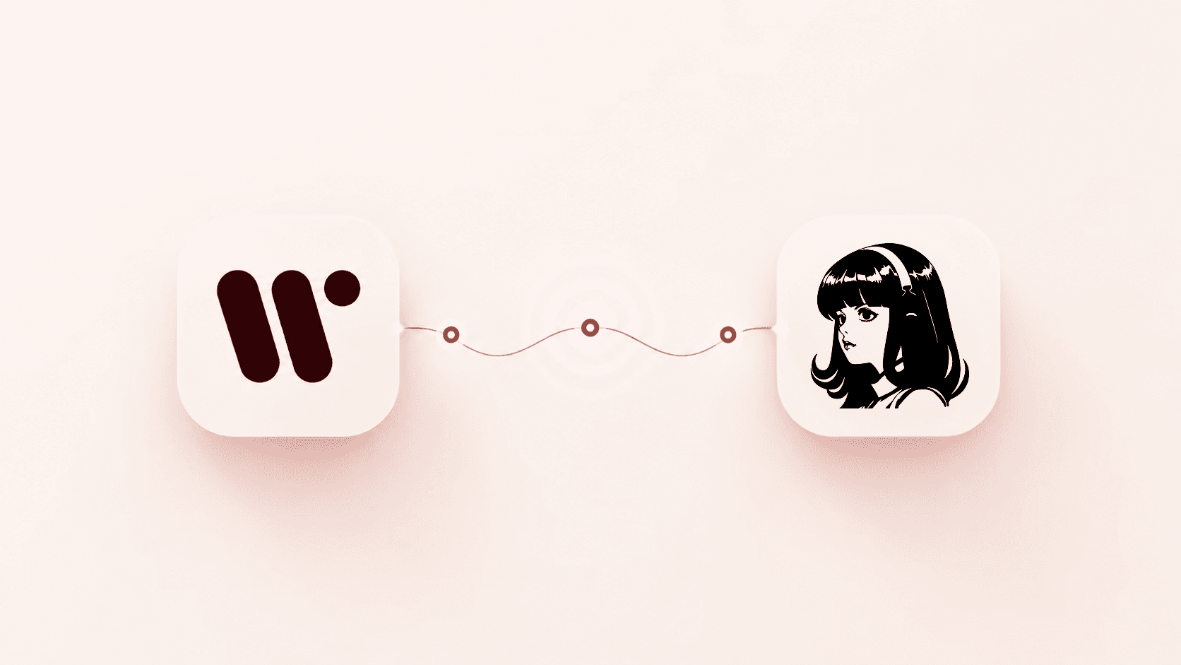 Weeve and Hermes app icons connected by a dotted line