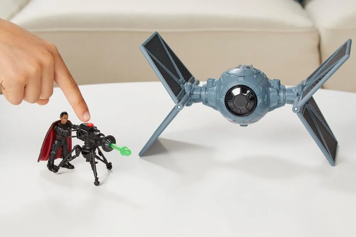 The Star Wars Mission Fleet Moff Gideon Outland TIE Fighter 2.5-Inch scale figure and vehicle.