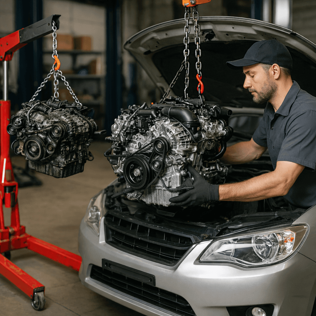 man sitting beside woman looking at a contract on DocuSign