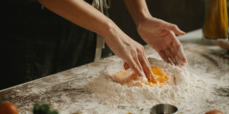 A bakery owner in Klang Valley baking