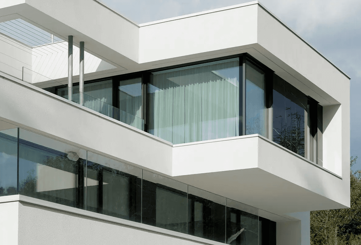 Schüco AWS 90.SI aluminum windows, Villa Morava