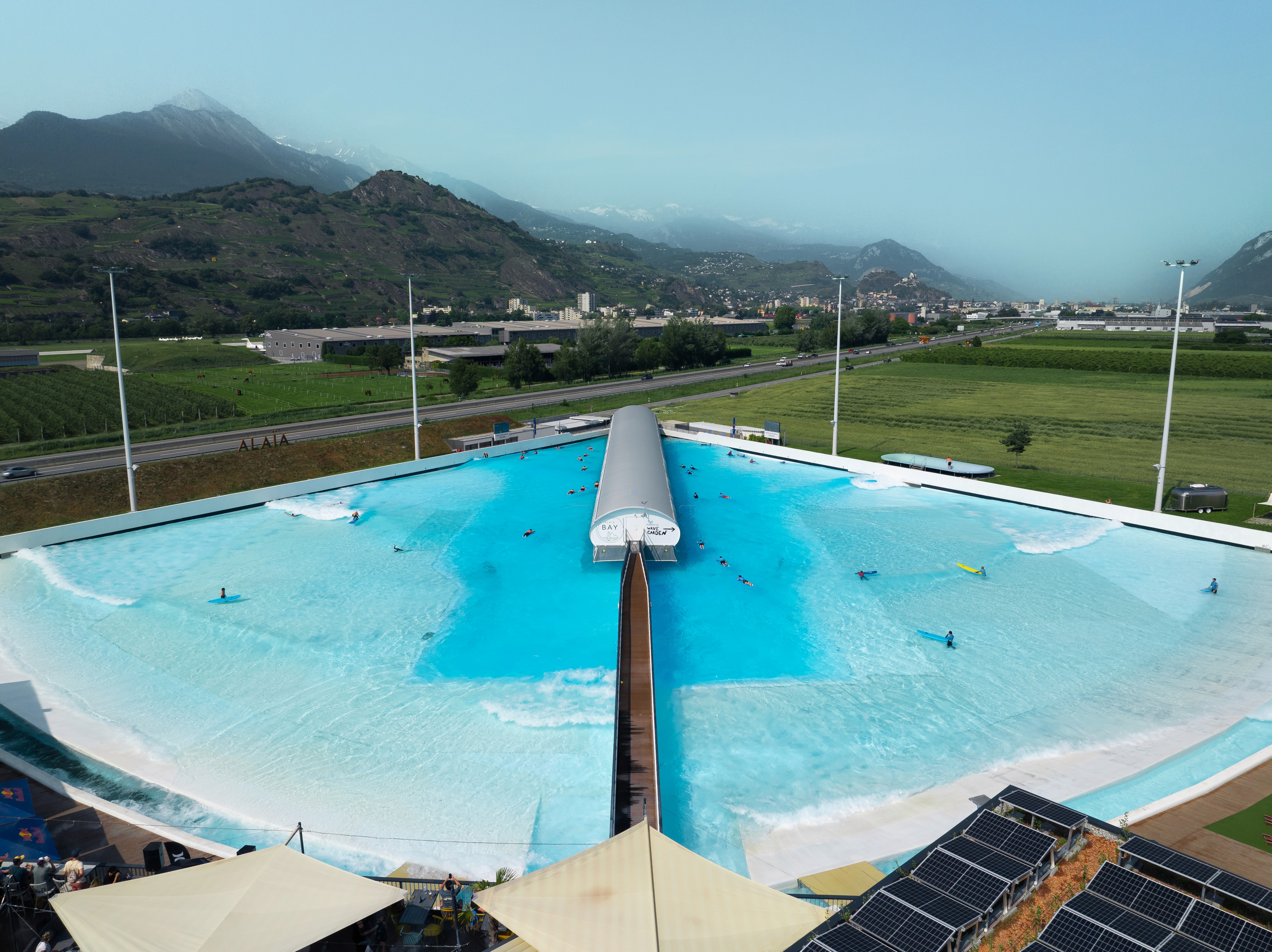 Alaia Bay wave pool photography Switzerland outdoor adventure