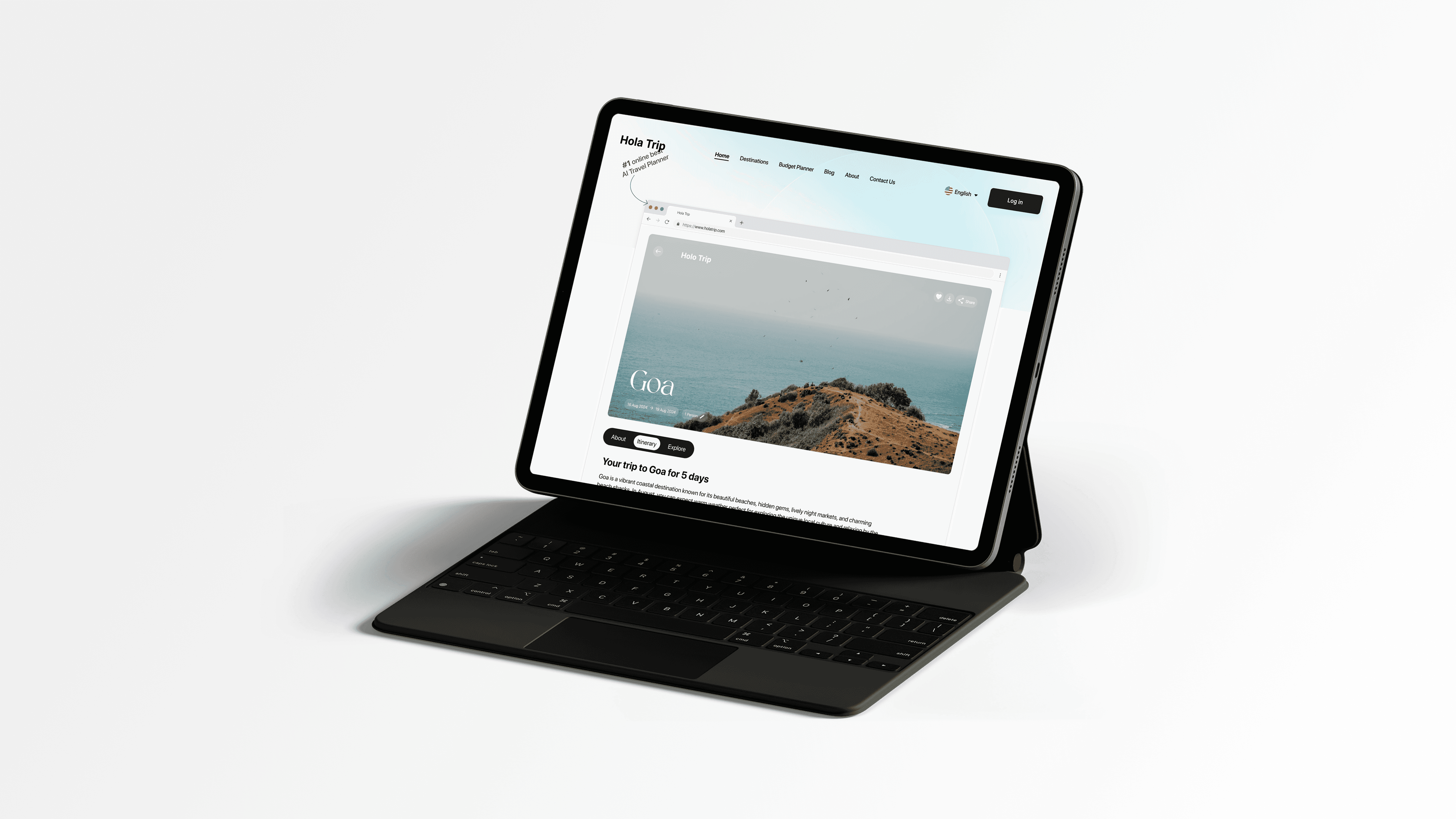 Vaibhav Joshi Designs | Hola Trip Website Design | UI/UX/CX 