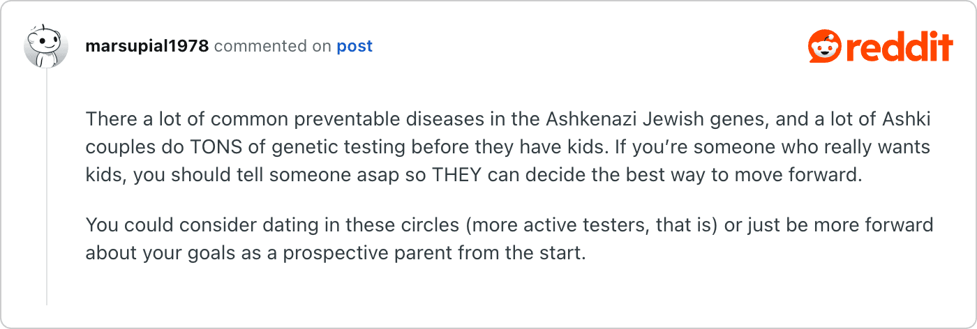 Post on Reddit