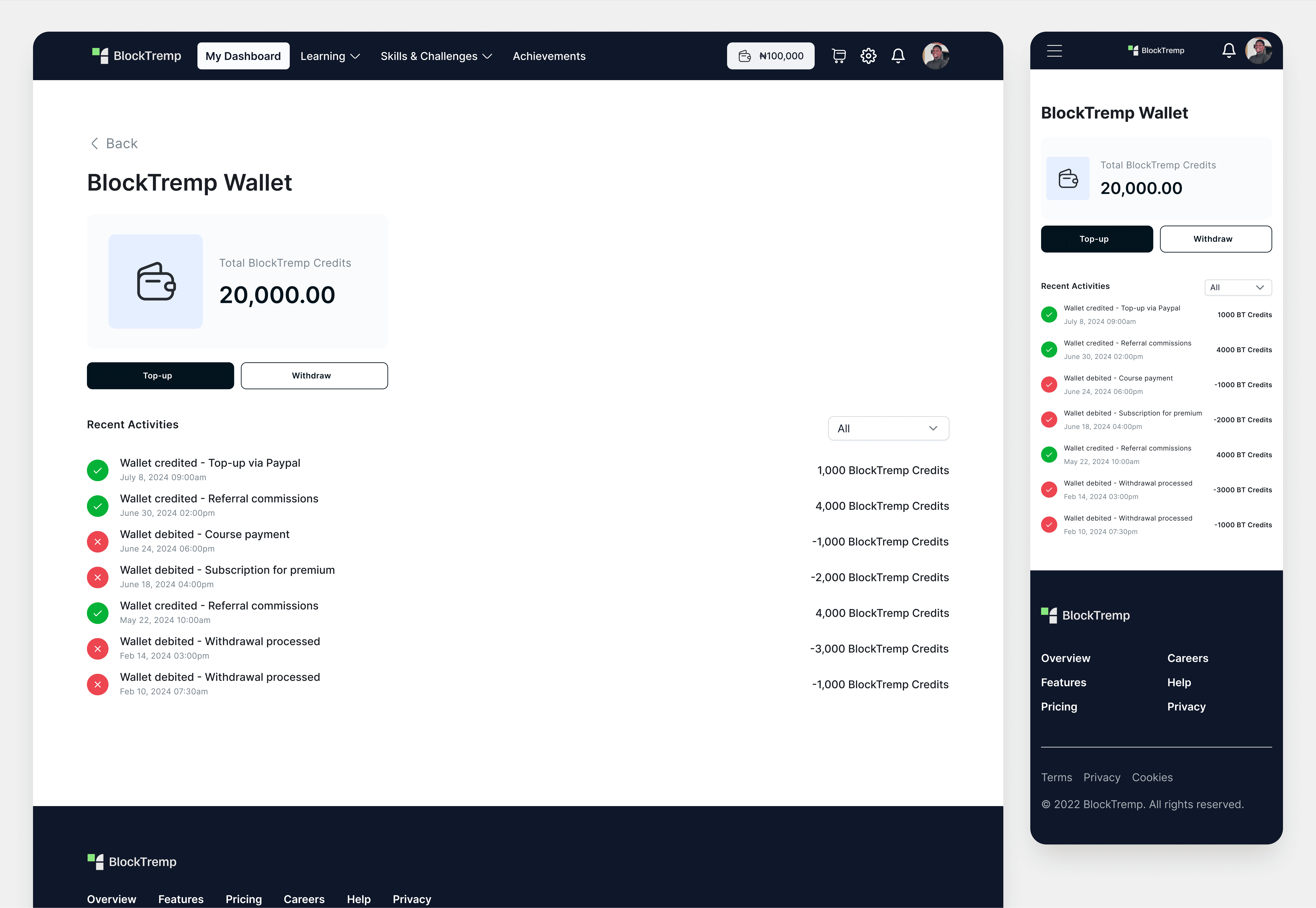 BlockTremp Wallet; Gamifying Learning with Blockchain 1