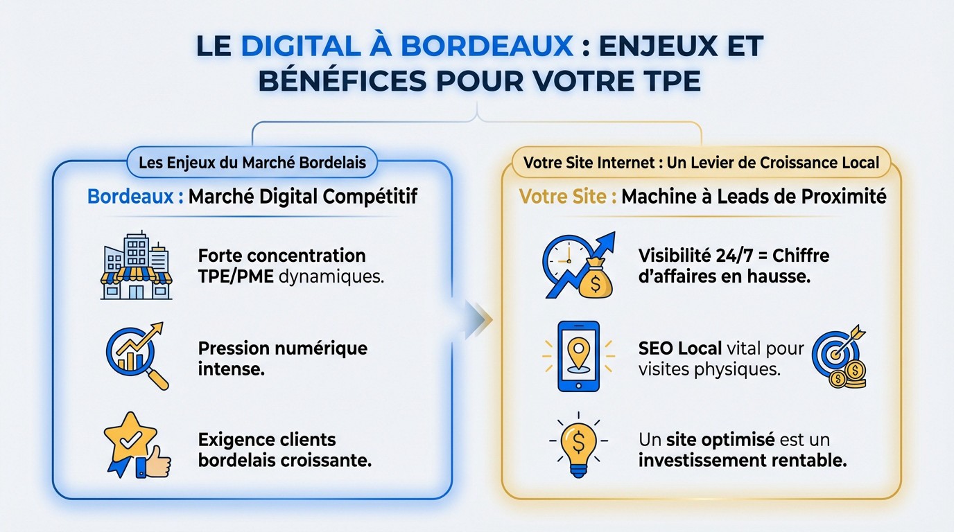 Analyse des enjeux numériques et bénéfices pour une TPE à Bordeaux