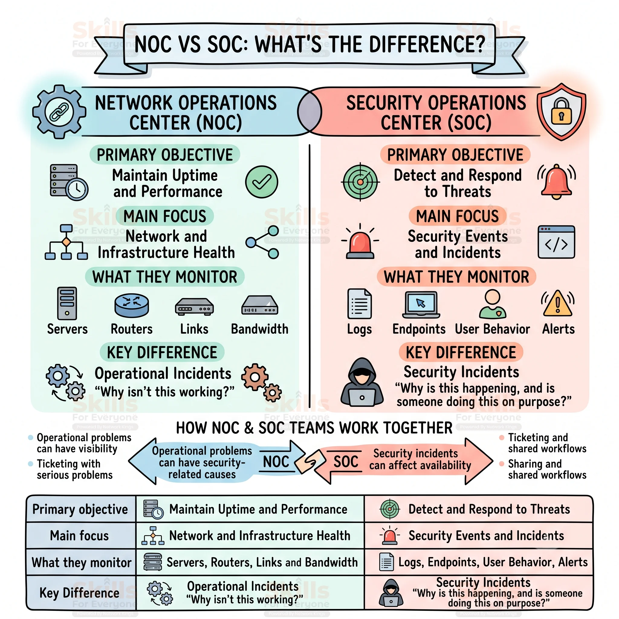 NOC vs SOC Difference