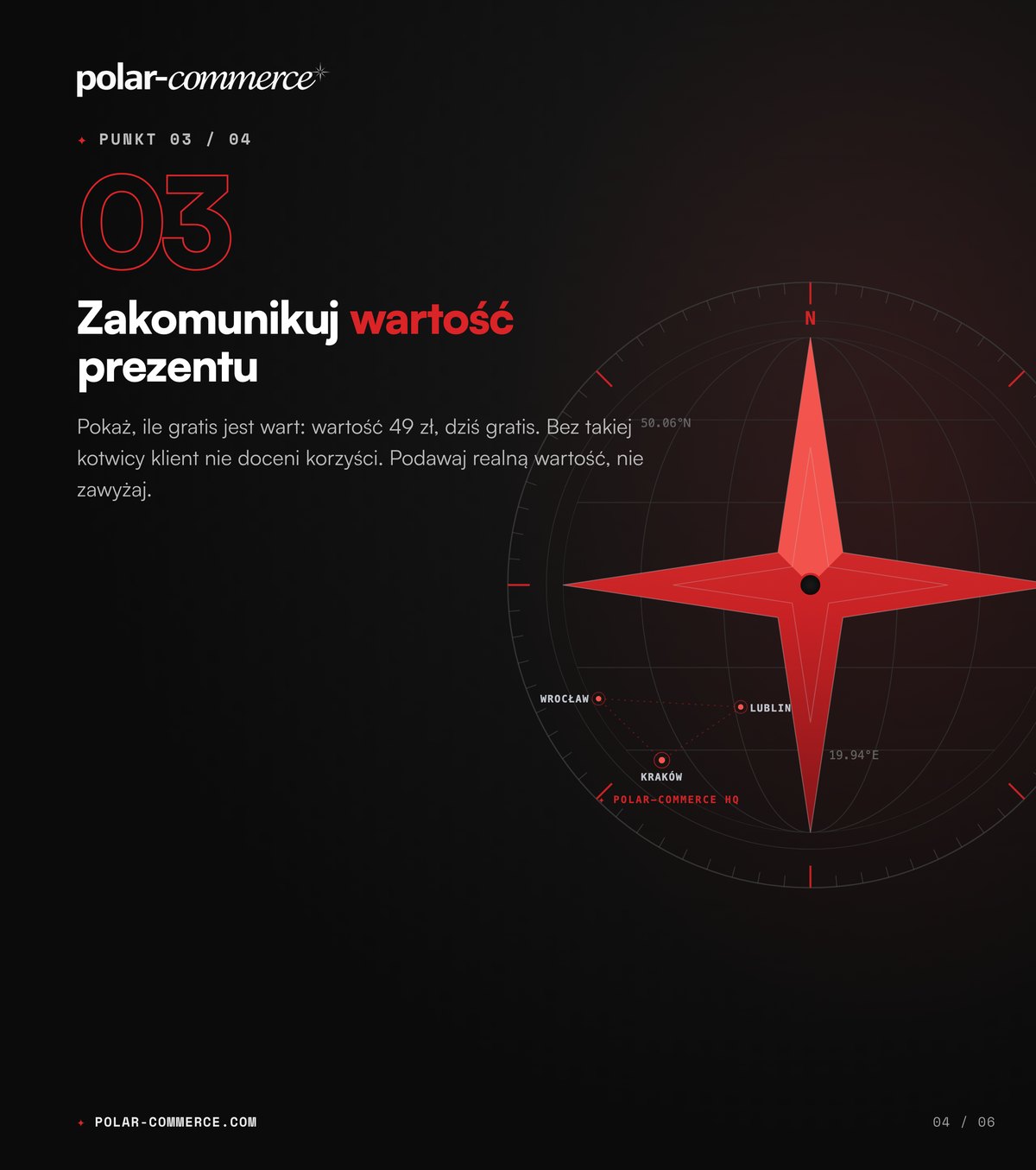 Zakomunikuj wartość prezentu — Polar-Commerce