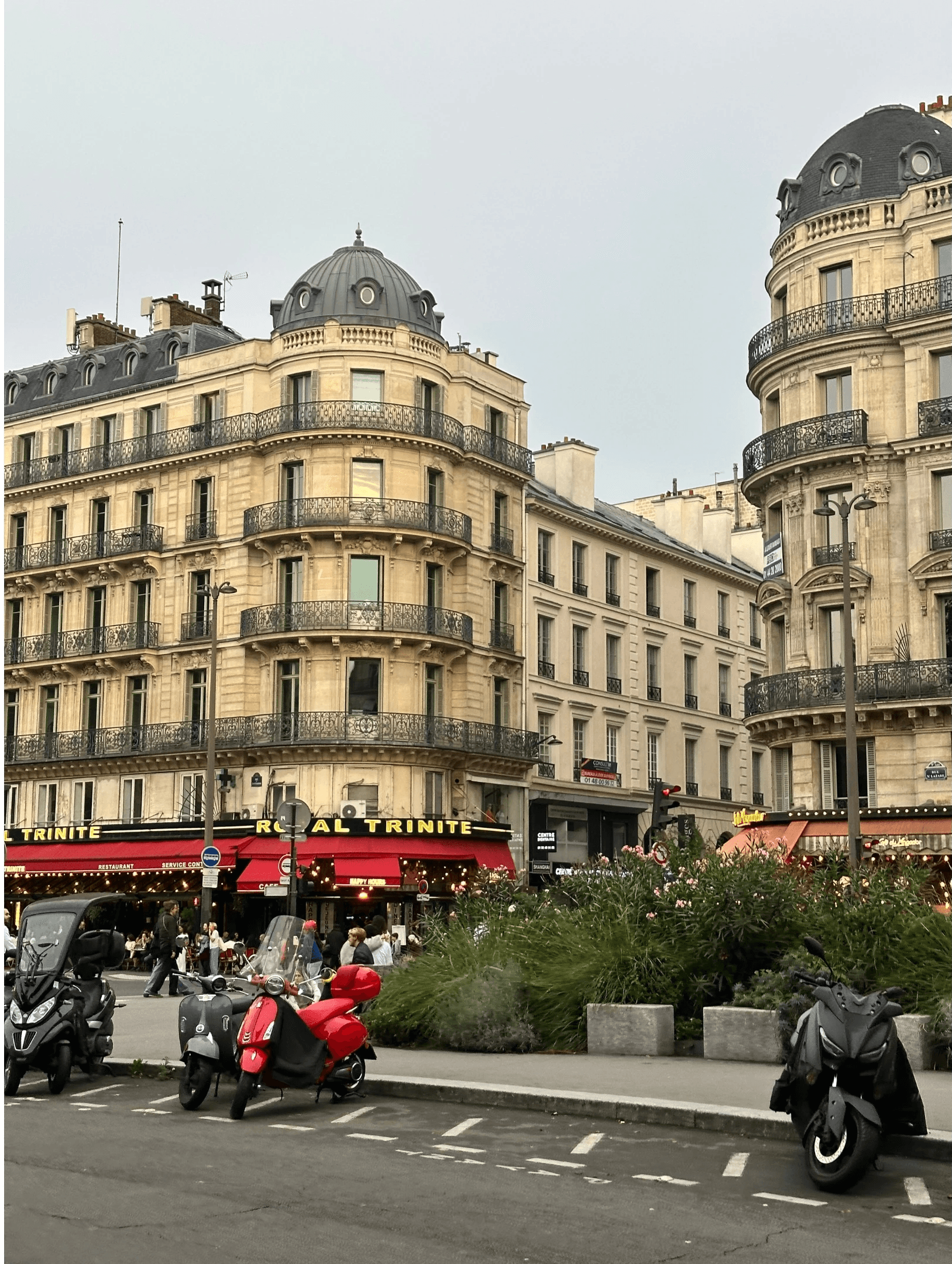Magical Parisian streets with classic Haussmannian architecture