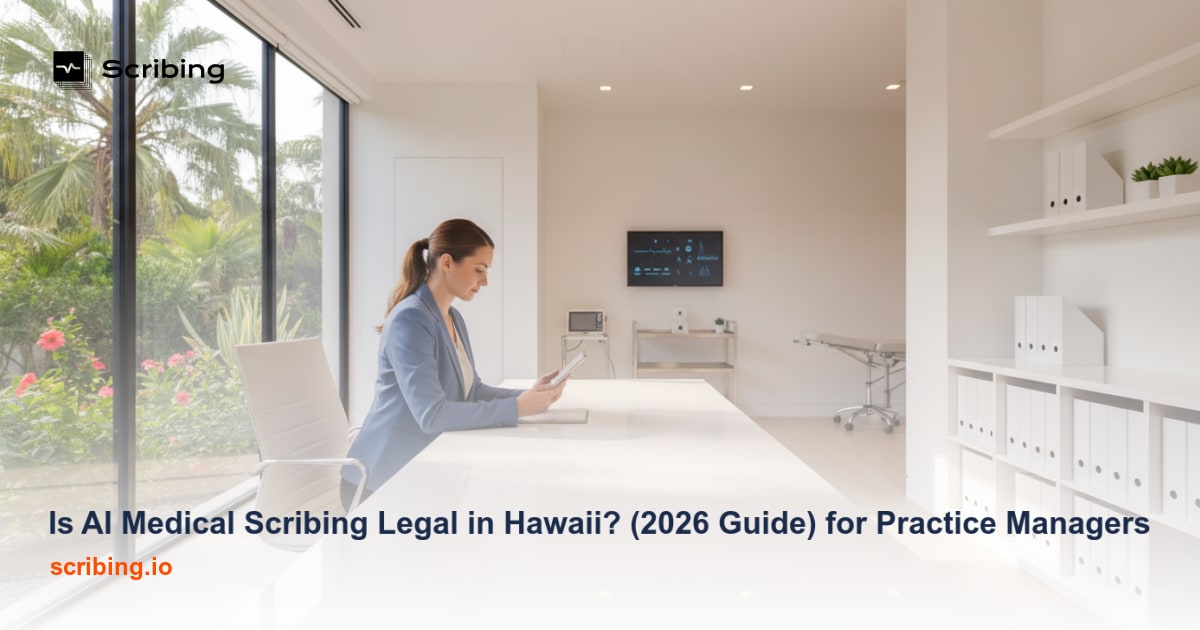 Guide to AI medical scribing legality and compliance for healthcare practice managers in Hawaii