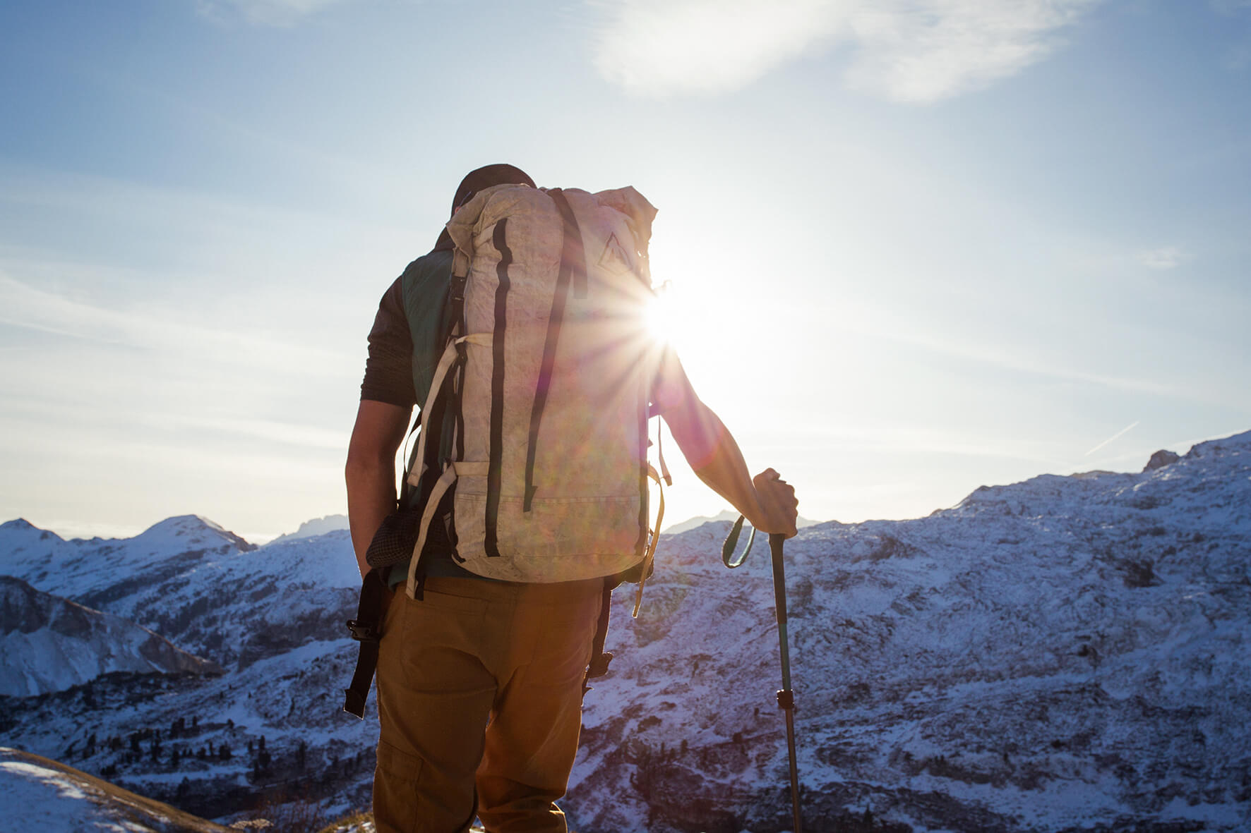 man in the mountains