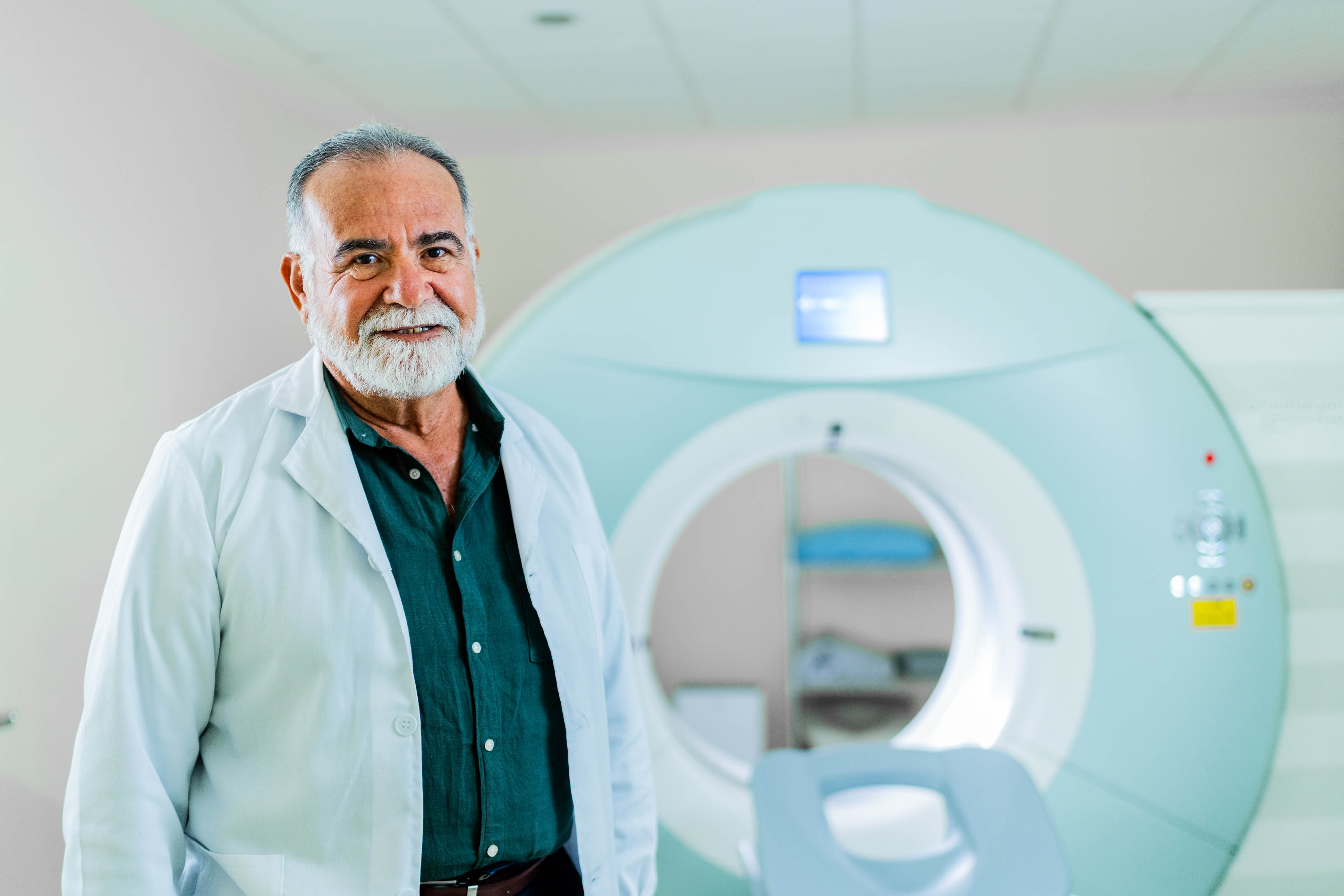 Doctor infront of an MRI