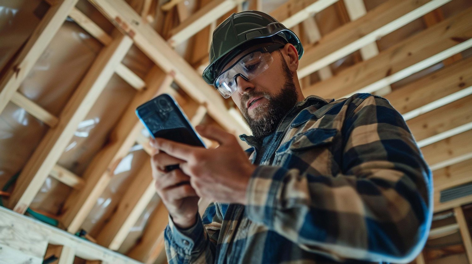 Operations team reviewing task progress on digital maintenance software.