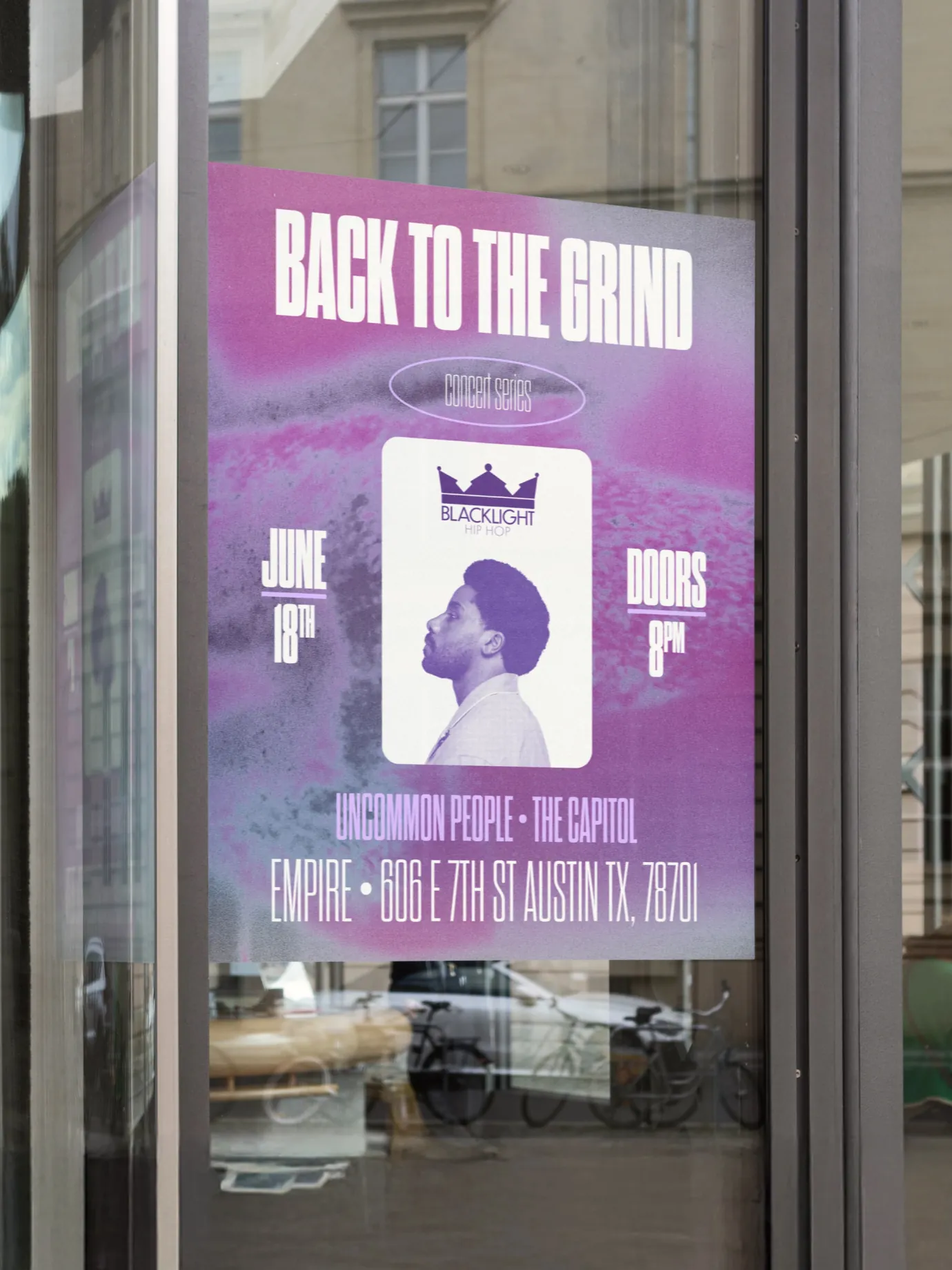 BlackLight Hip Hop — Alternate concert poster design — Event branding