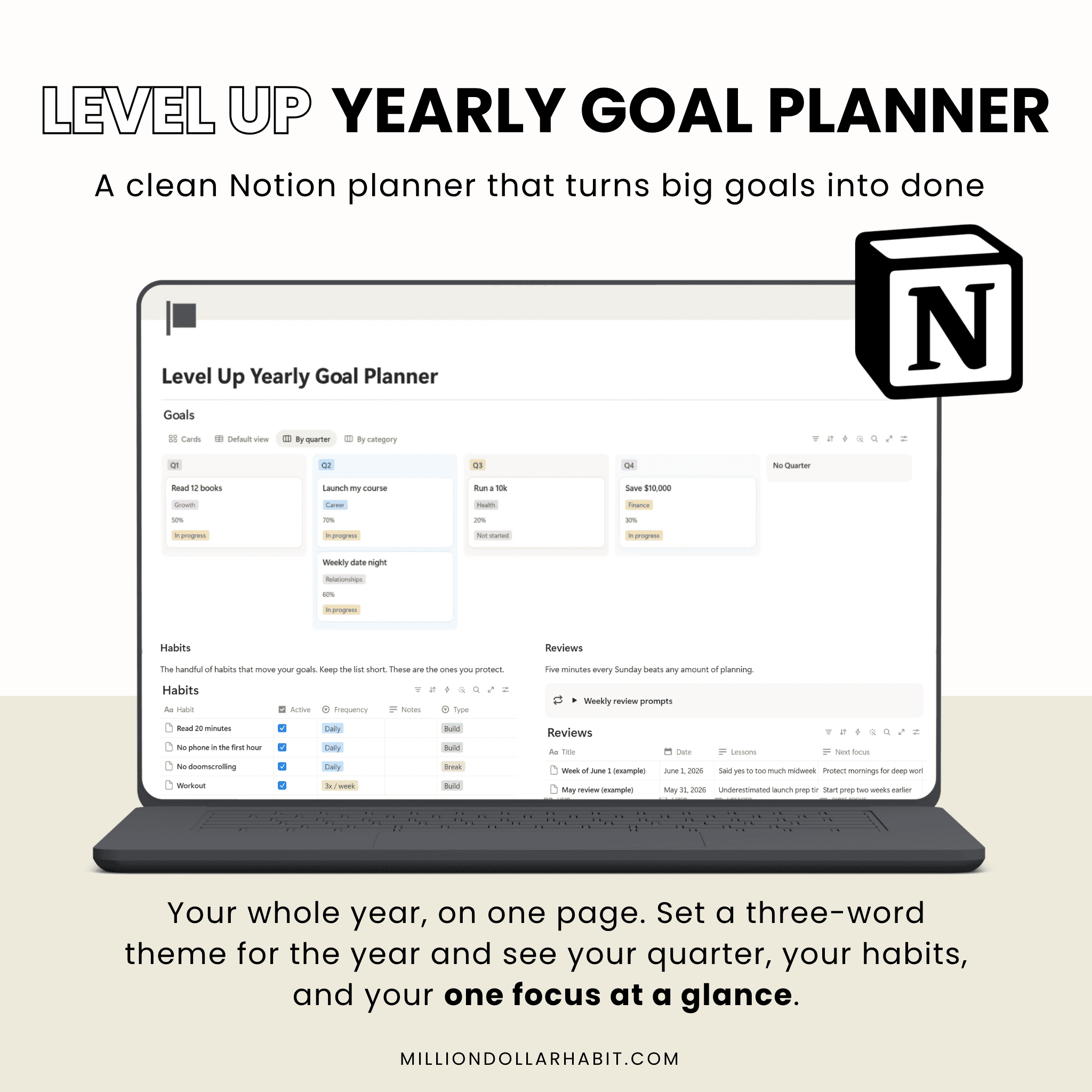 Level Up Yearly Planner