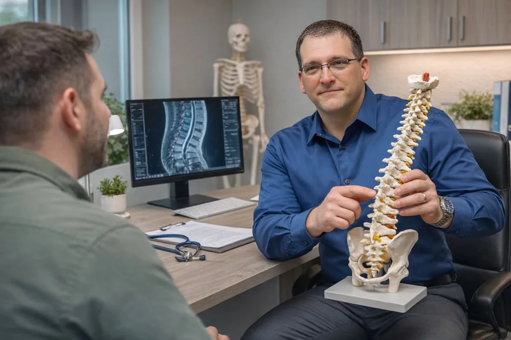 Dr. Kaldy in clinical consultation