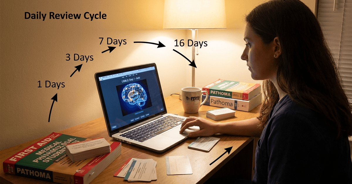 Cover: USMLE Step 1 Flashcards: How to Build Daily Recall Loops with Oncourse AI