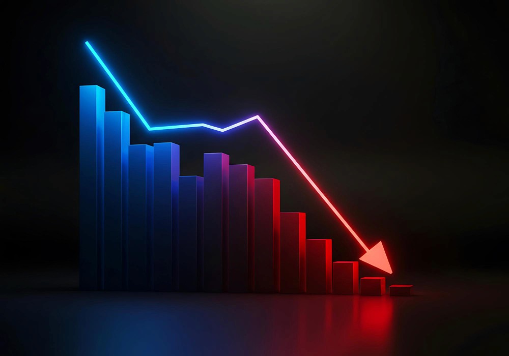 A illustration of a business slowly shutting down