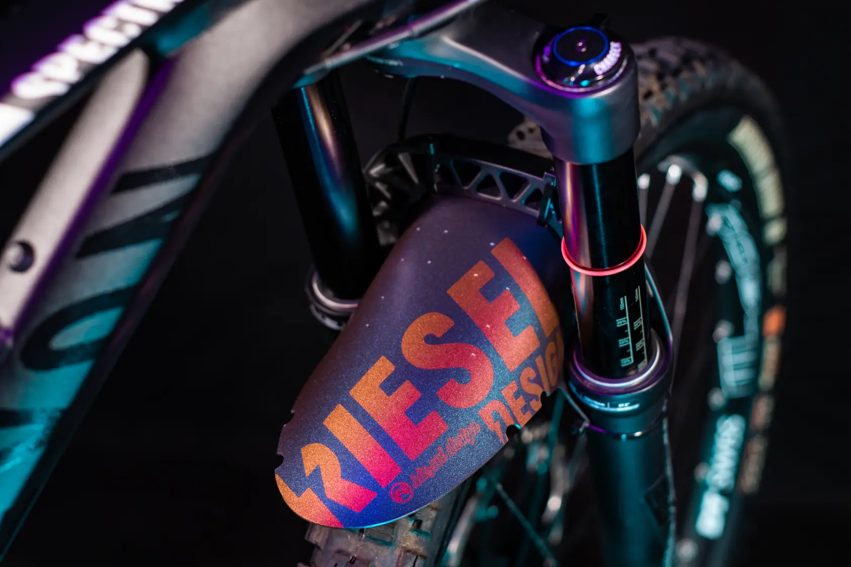 Schutzblech mit riesel Logo