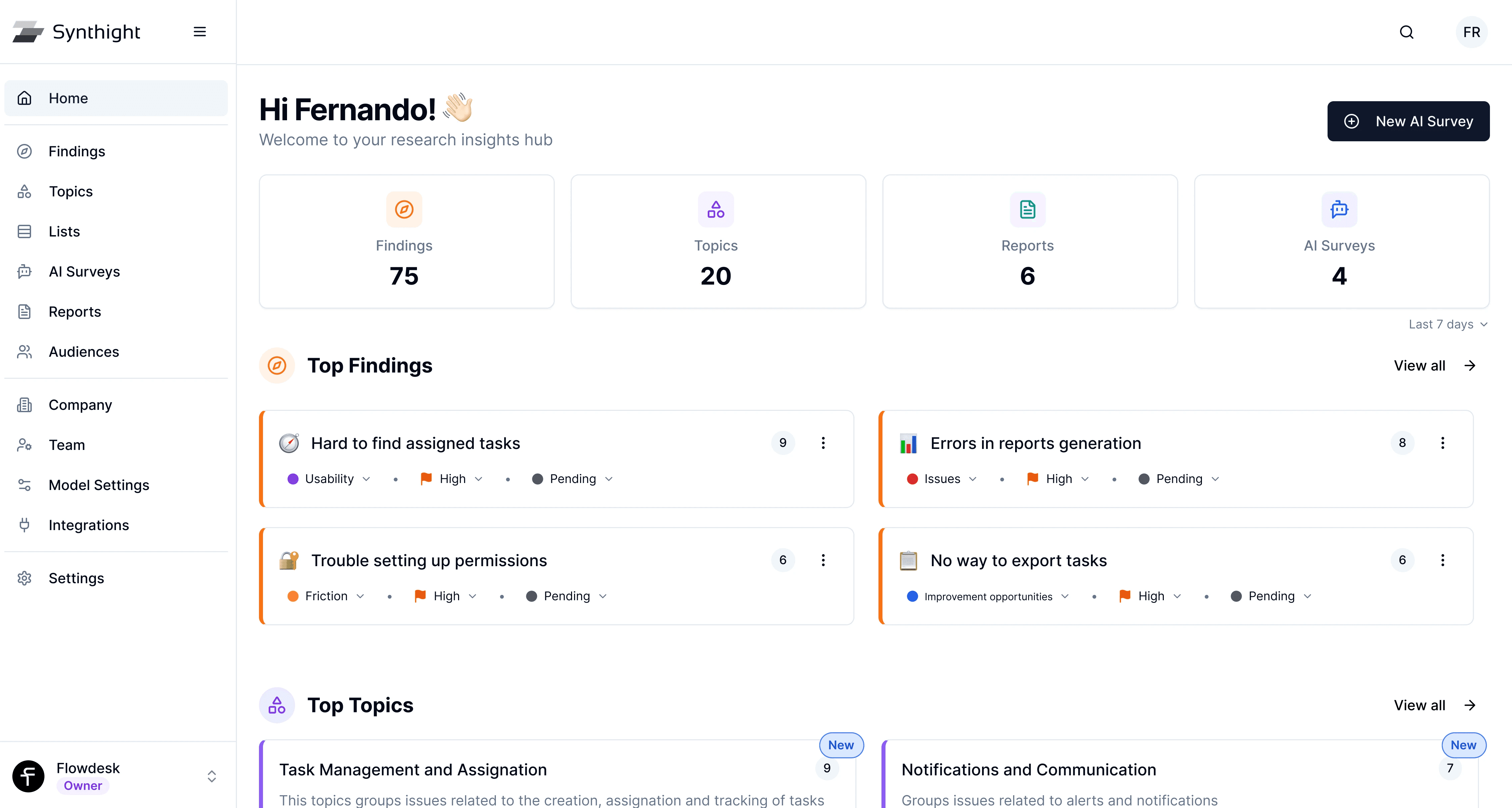 An image of Dreelio's dashboard