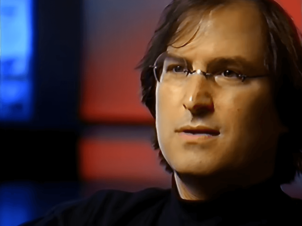 Steve Jobs talking to an interviewer