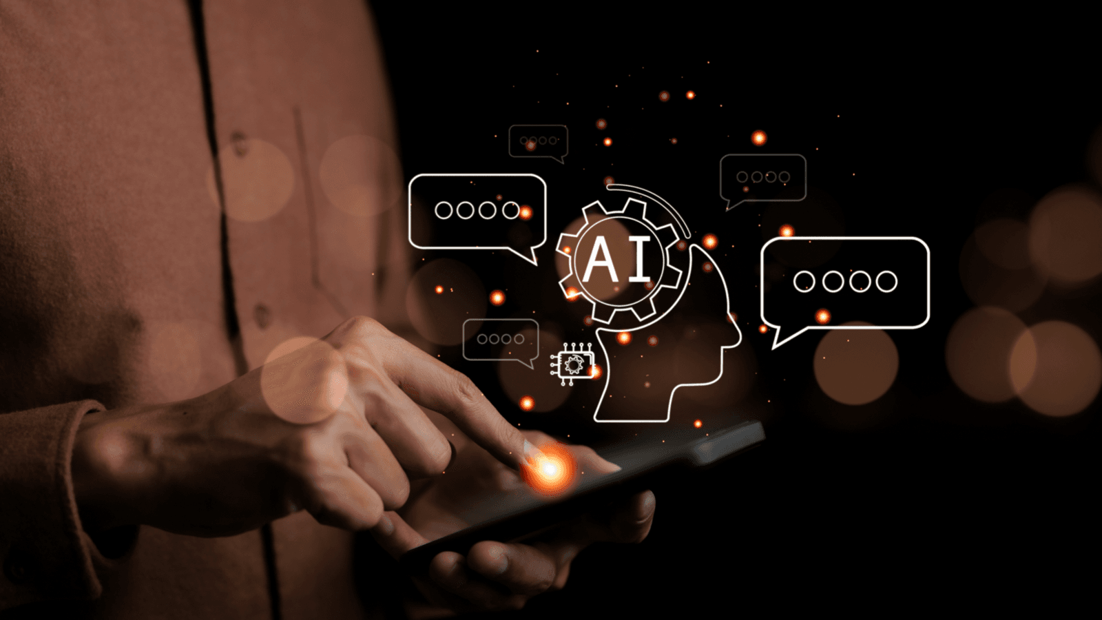 Person using AI chatbot on smartphone - ai college application review
