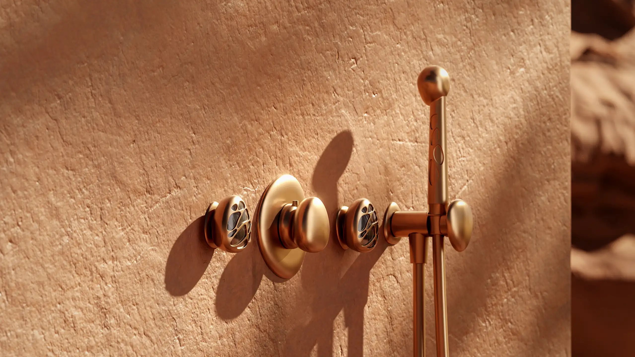 Morpho Red Desert collection Mirari shower tap