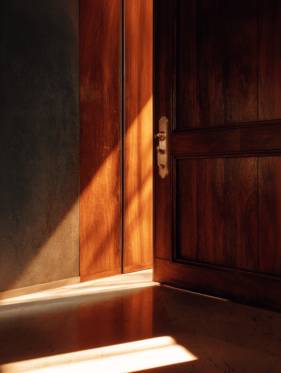A closed door
