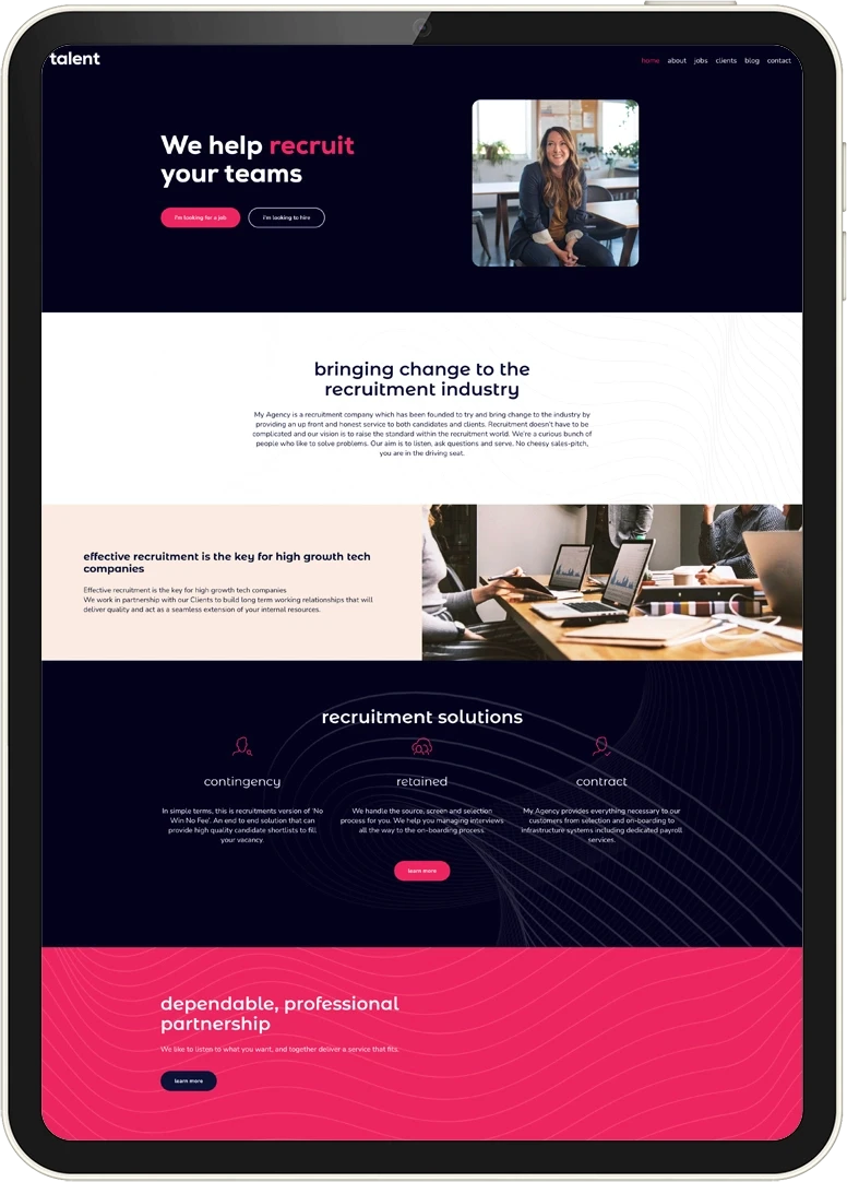 Recsite website template