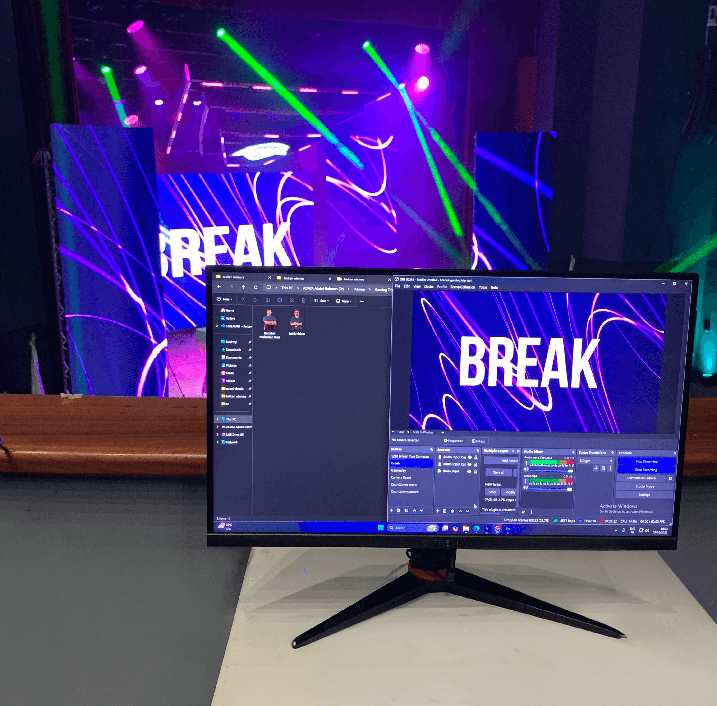 a set of dark blue branded stationery