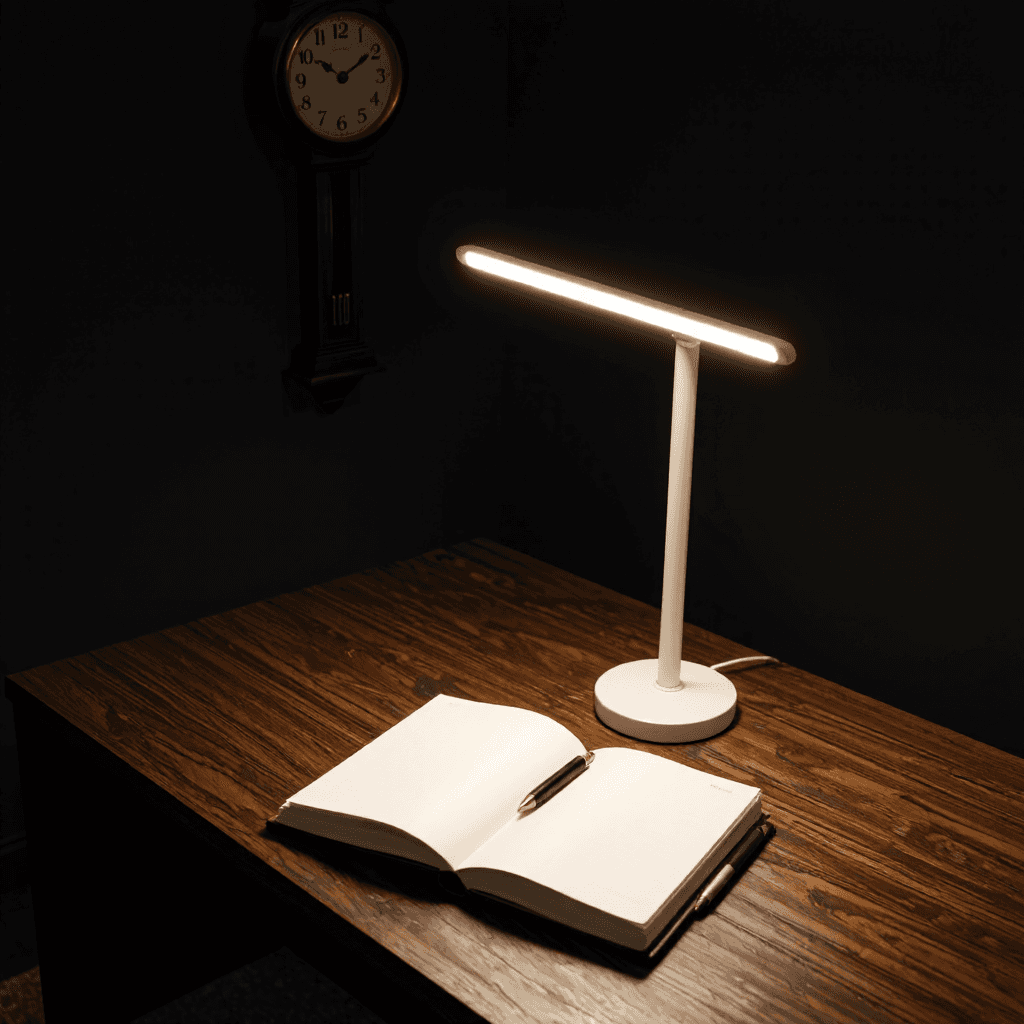 product photography of LED desk lamp
