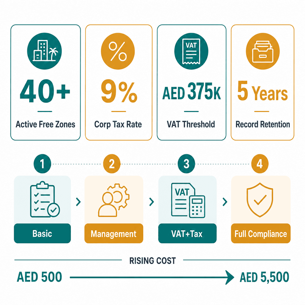 Infographic: Free Zone Small Business Accounting Packages: What to Look For